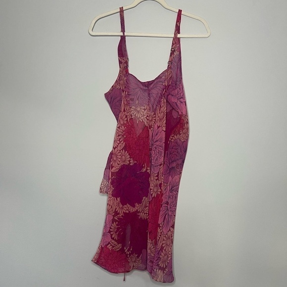 Avon Y2K Wrap Sheer Dress Floral Print Large - Picture 6 of 6